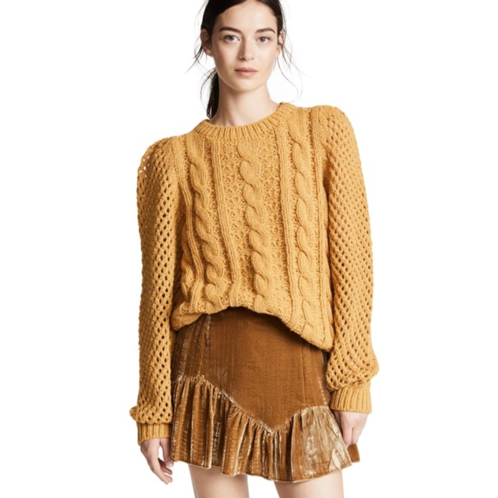 NWT LoveShackFancy Cable Rosie Sweater Size Medium